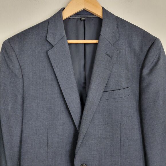 J Crew Tollegno 1900 Ludlow Blazer Mens 42R Blue Single Breasted Sports Jacket - Picture 2 of 16